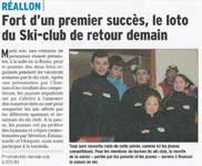 Fort d'un premier succés, le loto du Ski-club de retour demain